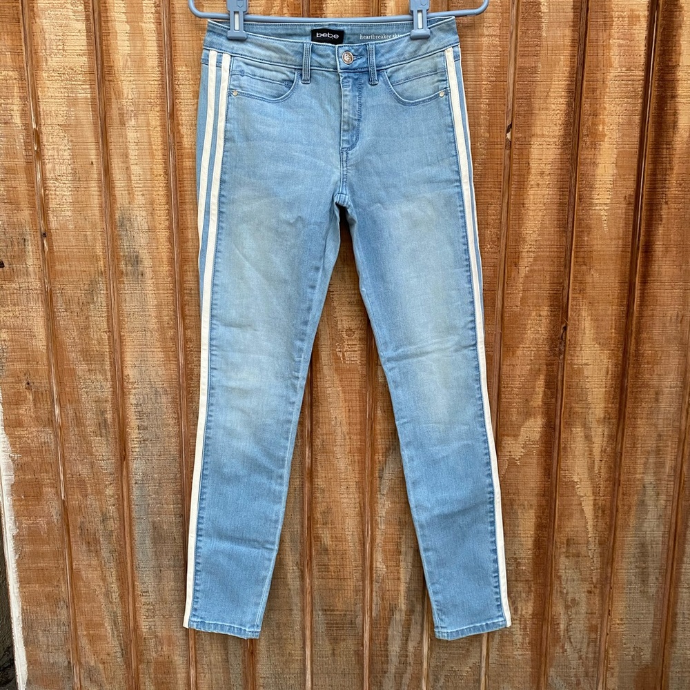 bebe heartbreaker skinny hi-rise jean